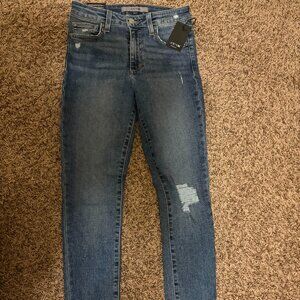 Joe's Jeans High Rise Curvy Skinny Ankle Jeans Small (26-27) Distressed Stretch